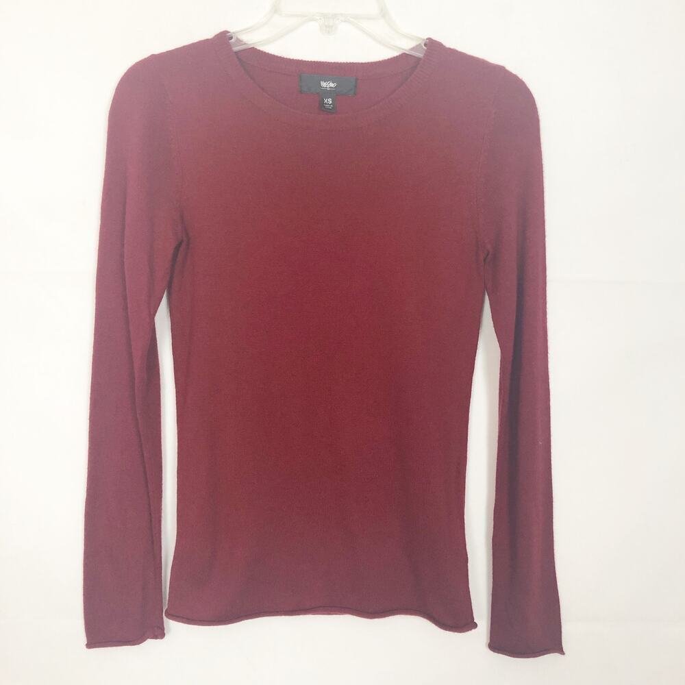 Mossimo Crew Neck Red Pullover Sweater Size XS